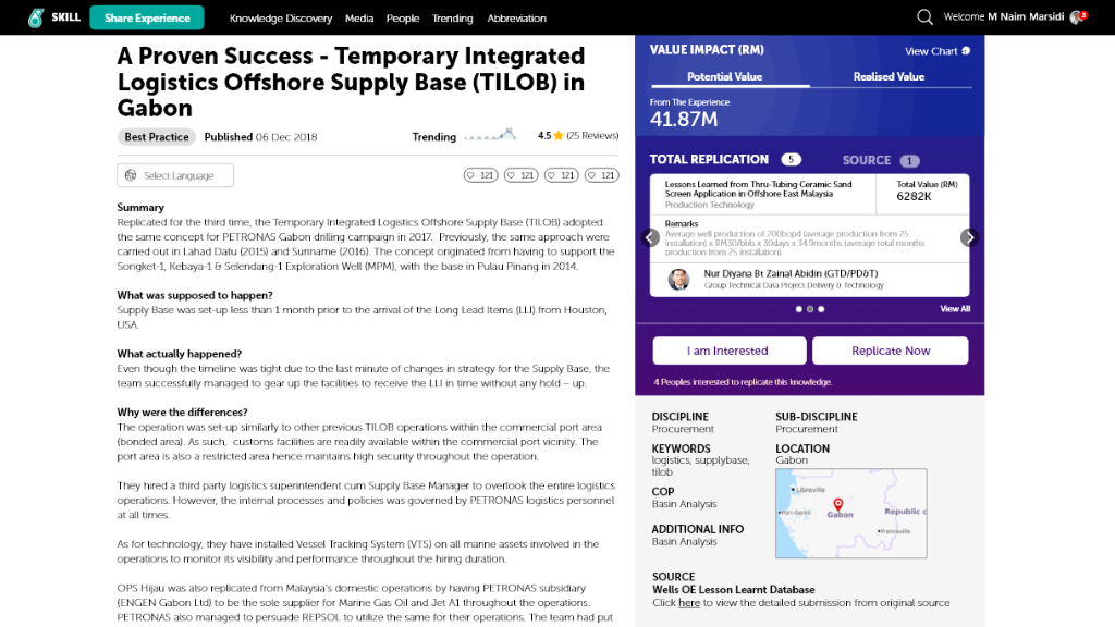 Knowledge Detail Page with Replication Tracking